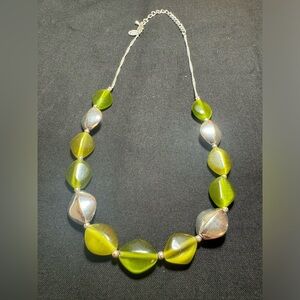Green beaded 3 strand necklace by M&S